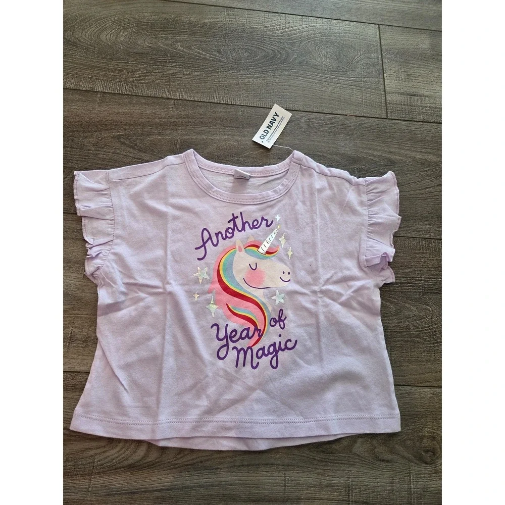 Old navy toddler girl birthday top‎ 3t